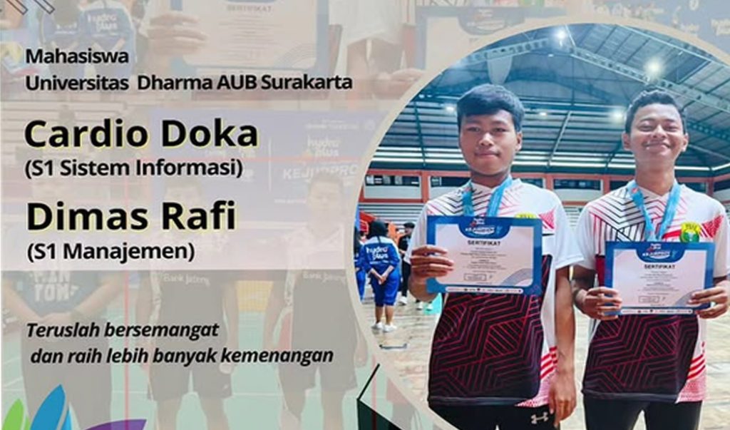 Mahasiswa Universitas Dharma AUB Surakarta Juara 3 Kejurprov Bulu Tangkis Jateng 2024