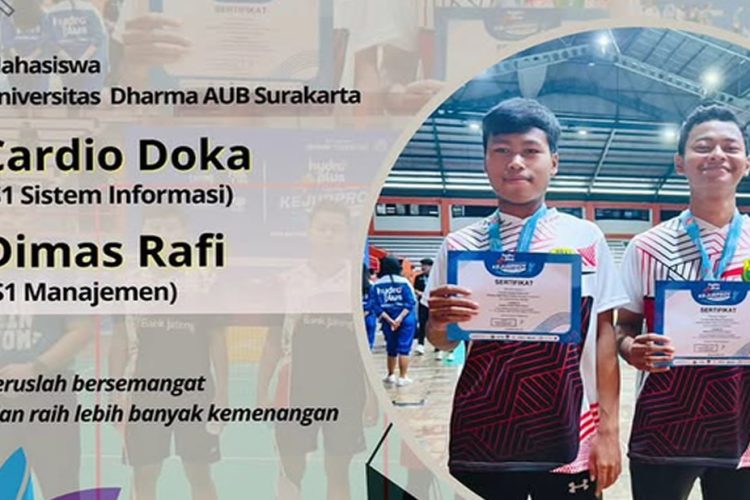 Mahasiswa Universitas Dharma AUB Surakarta Juara 3 Kejurprov Bulu Tangkis Jateng 2024